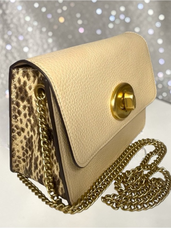 Coach Handbags - 🤍Coach x Jennifer Lopez Bowery Crossbody Cream Snake Detail Bag ✨ EUC